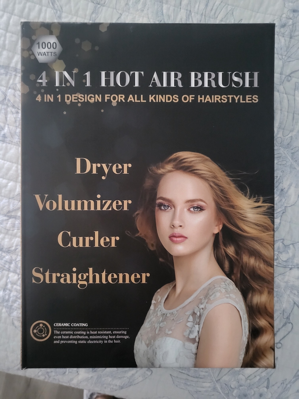 BRAND NEW 4-in-1 Hot Air Brush Dryer Volumizer Curler Straightener - Black